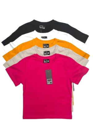 Çocuk Basic T-shirt %100 Pamuk | 5'li Paket |