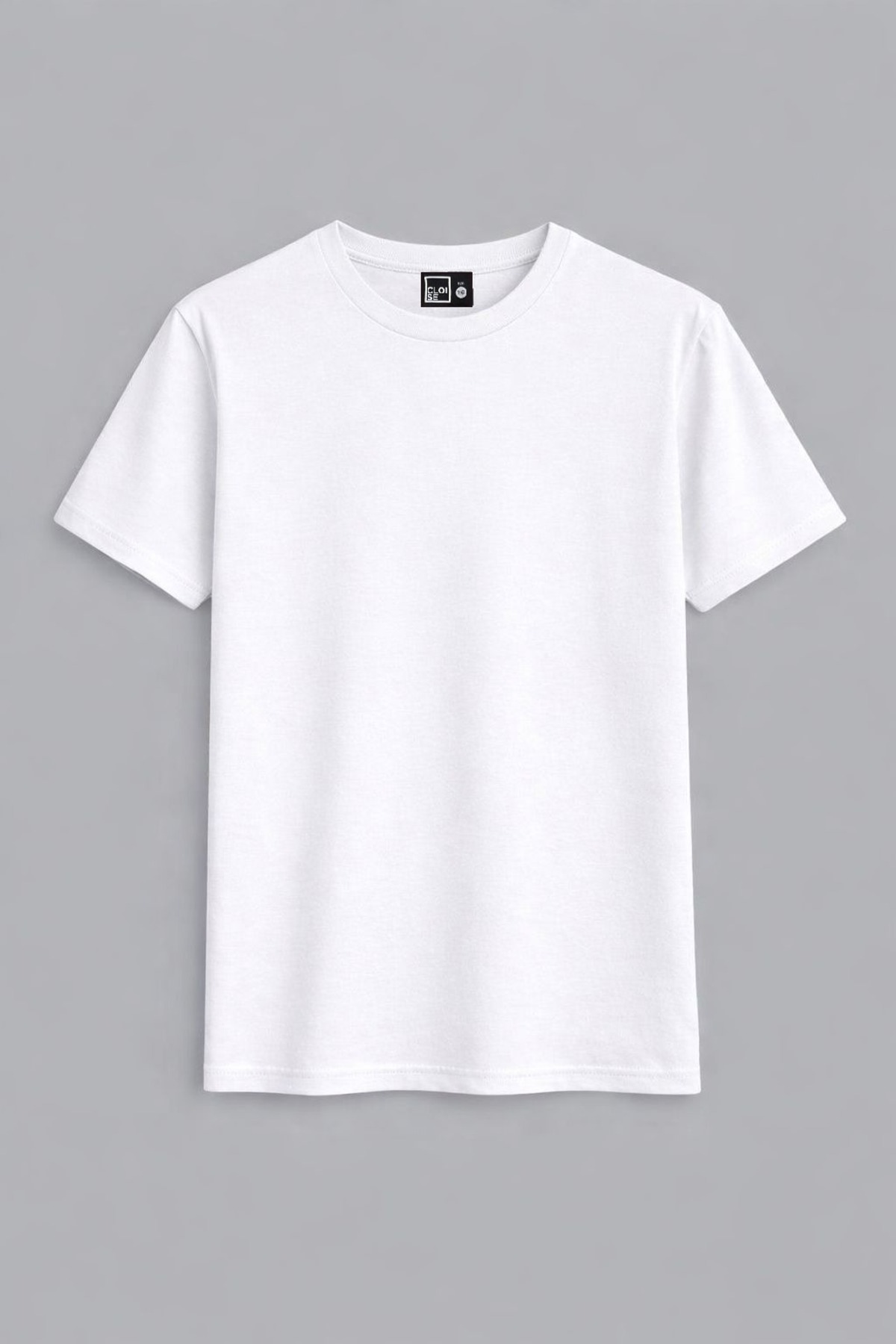 Beyaz Çocuk T-shirt Unisex | %100 Pamuk | - Görsel 4