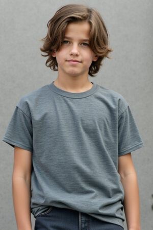 Boyama Gri Çocuk T-shirt Unisex | %100 Pamuk |