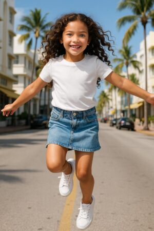 Ekru Çocuk T-shirt Unisex | %100 Pamuk |