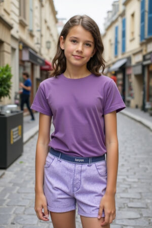 Mürdüm Çocuk T-shirt Unisex | %100 Pamuk |