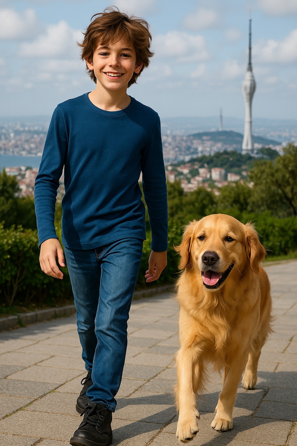 İndigo Çocuk Uzun Kollu T-shirt Kız - Erkek Unisex %100 Pamuk