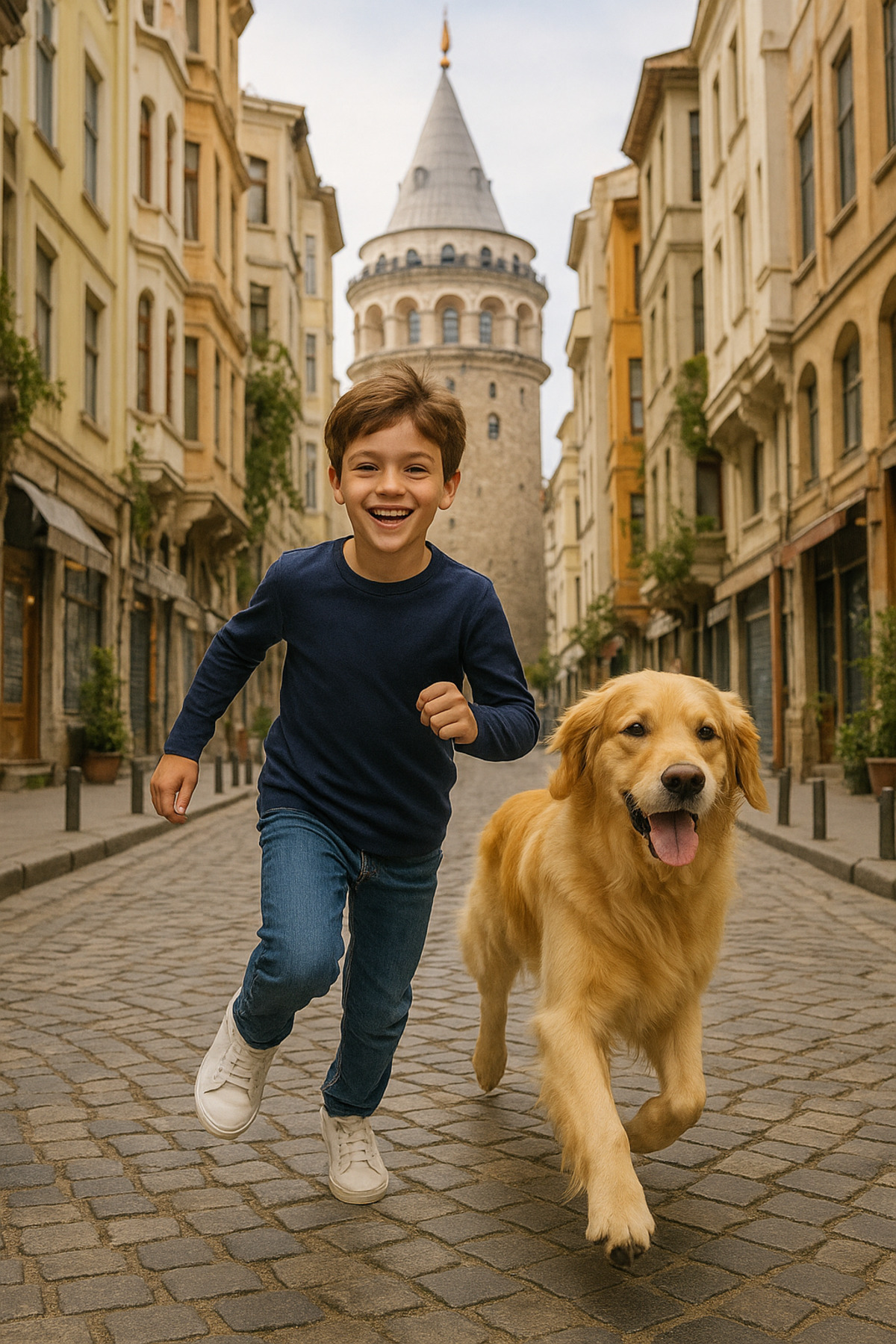 Lacivert Çocuk Uzun Kollu T-shirt Kız - Erkek Unisex %100 Pamuk - Görsel 2