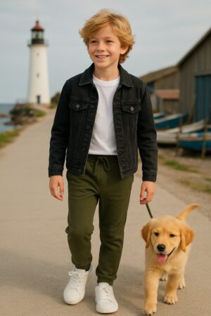 Haki Konfor Plus | Şardonlu Kalın Kışlık Eşofman Altı Kız - Erkek