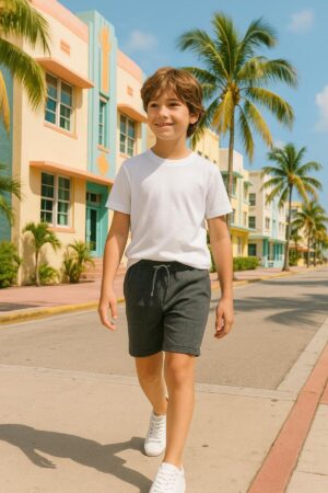 Çocuk Şort Antrasitmelanj Unisex | Kız - Erkek |