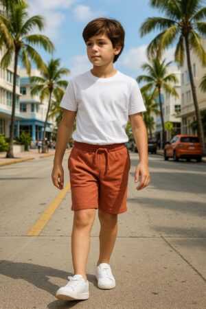 Çocuk Şort Camel Unisex | Kız - Erkek |