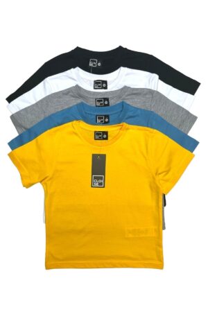 Unisex Çocuk Basic T-shirt %100 Pamuk | 5'li Paket |